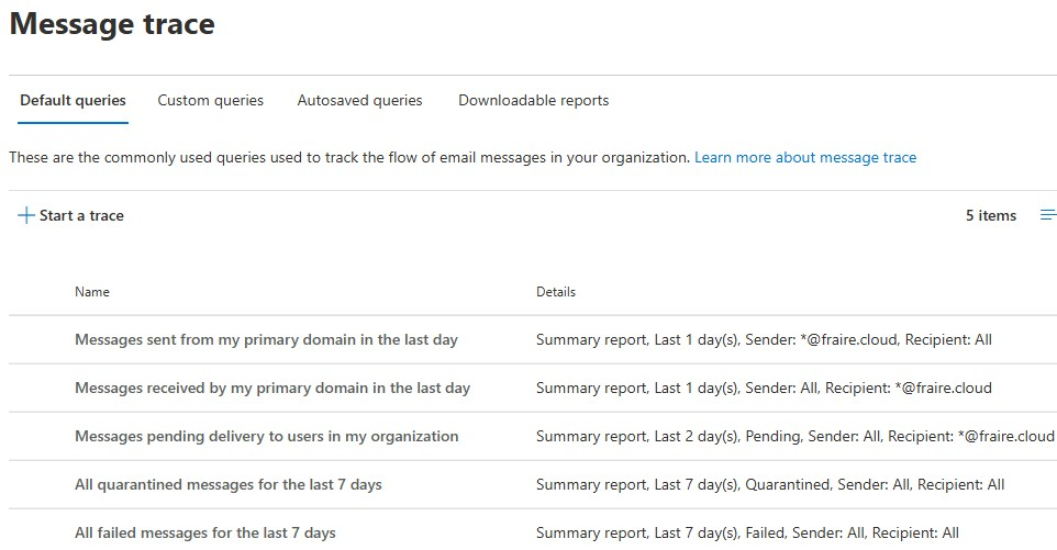 Microsoft 365 Message Trace