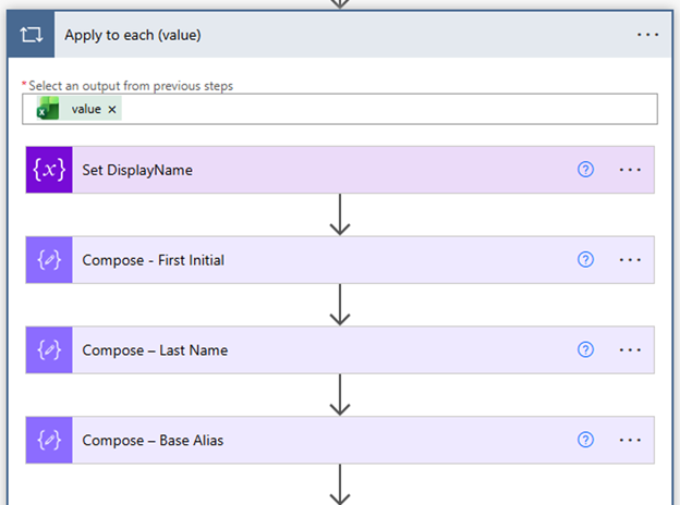 Power Automate UPN and alias generation logic